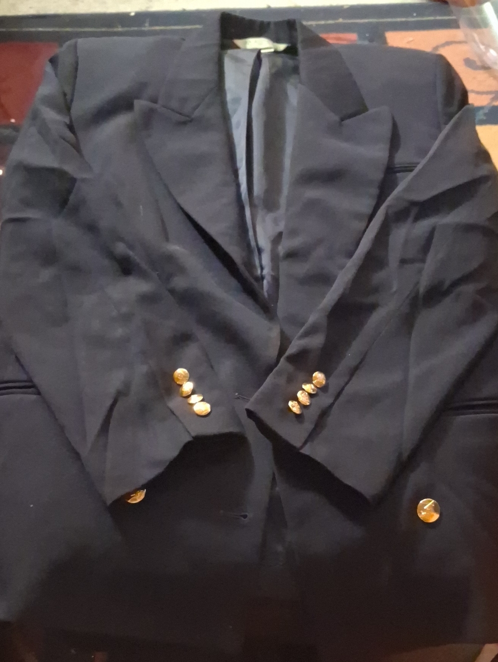 Austin Reed Navy Blazer with Gold Buttons